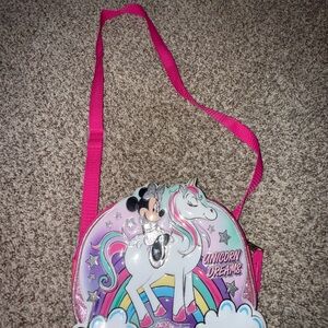 Disney Minnie Mouse Unicorn Shoulder Bag - Pink and Rainbow